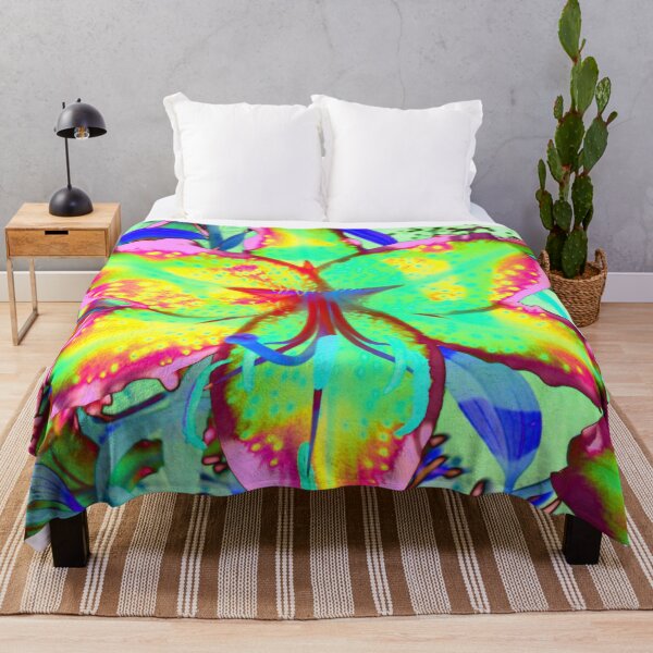Item preview, Abstract surreal colorful Tropical pink and green floral design designed and sold by hollycooper.