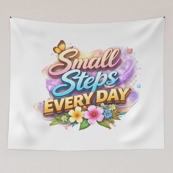 Item preview, Small Steps Everyday Quote T-Shirt | Consistency Growth Mindset Streetwear Design designed and sold by Combat Skies.