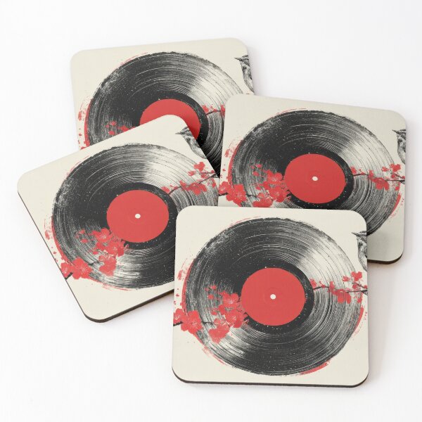 Item preview, Vinyl record with bird and flowers designed and sold by anytka.