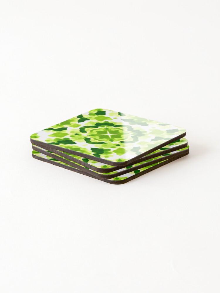 Thumbnail 4 of 5, Coasters (Set of 4), Green Abstract Pattern designed and sold by GraphicsClub.