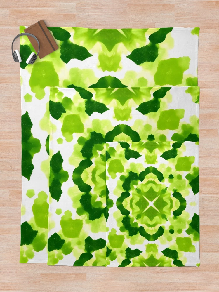 Thumbnail 5 of 6, Throw Blanket, Green Abstract Pattern designed and sold by GraphicsClub.