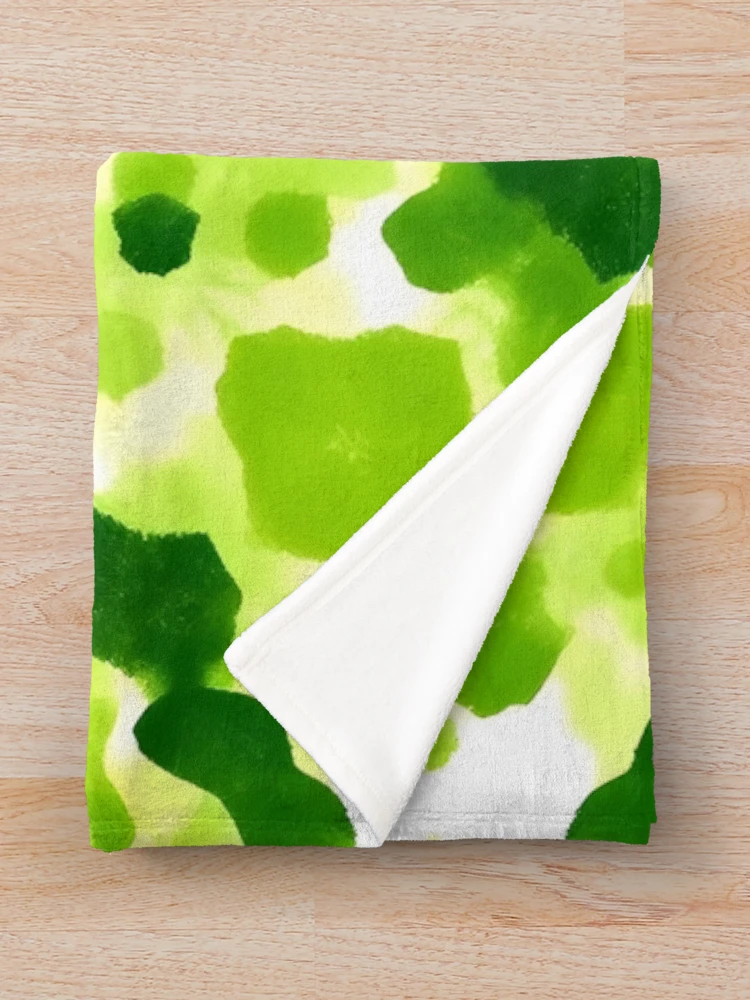Thumbnail 3 of 6, Throw Blanket, Green Abstract Pattern designed and sold by GraphicsClub.