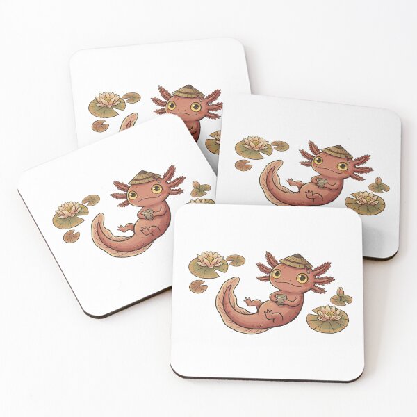 Item preview, Chill Axolotl Tea Time - Cute Zen Salamander Illustration designed and sold by Fluidic-Space.