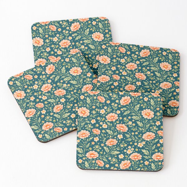 Item preview, Salmon Toned Chrysanthemum Pattern designed and sold by scicilysimonee.