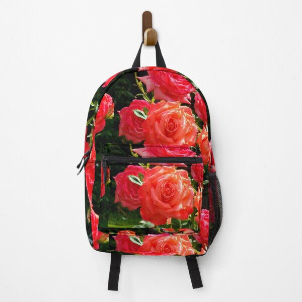 Item preview, Romantic Peach rose garden, pink roses, red roses, orange colored Roses designed and sold by hollycooper.