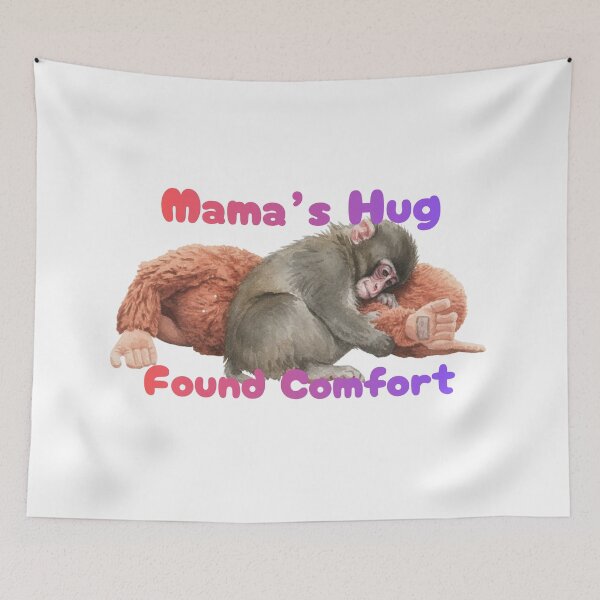 Item preview, Chosen Love - Orphan Baby Monkey & His Surrogate Mom, Kizuna Bond: Heartbroken Baby Monkey Finding Comfort designed and sold by DragonPrint.