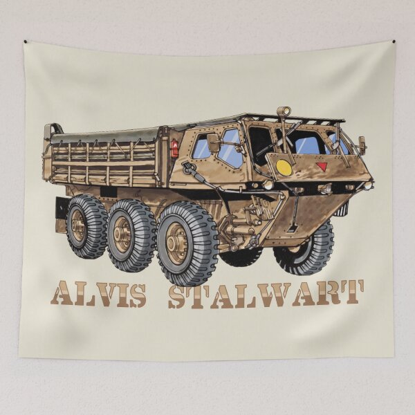 Item preview, Alvis Stalwart British Military Truck Illustration Graphic designed and sold by MilitaryMart.