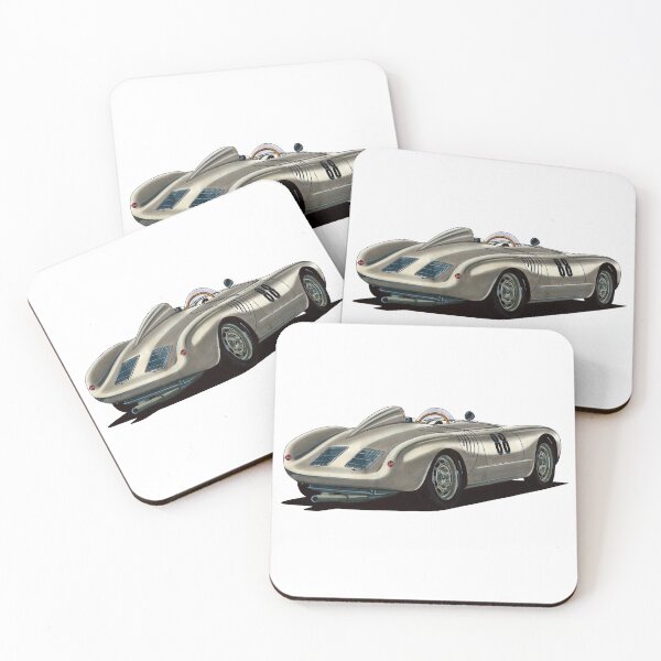 Item preview, Exclusive drawing legendary germany gray racing car 550A Spyder with flat air cooled engine designed and sold by Cars23.