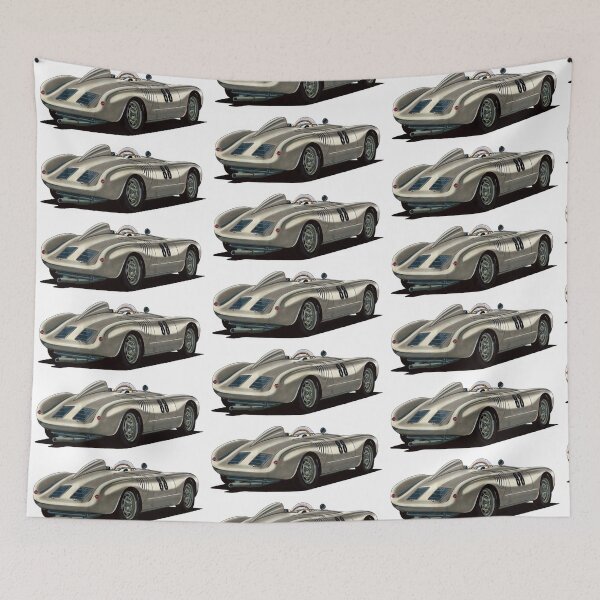 Item preview, Exclusive drawing legendary germany gray racing car 550A Spyder with flat air cooled engine designed and sold by Cars23.