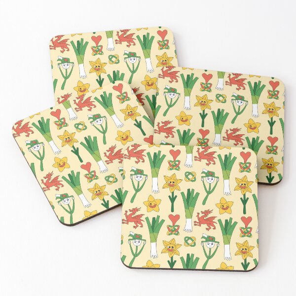 Item preview, Whimsical Welsh Pattern - Daffodils, Leeks, Dragons & Celtic Knots designed and sold by Midnight Veil Designs.