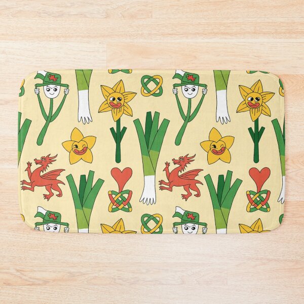 Item preview, Whimsical Welsh Pattern - Daffodils, Leeks, Dragons & Celtic Knots designed and sold by Midnight Veil Designs.