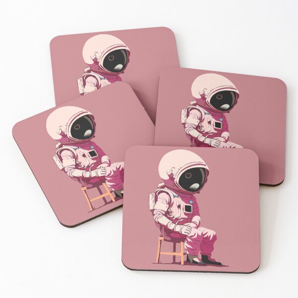 Item preview, Pink Astronaut Nervously Pondering designed and sold by MonstroLaBamba.