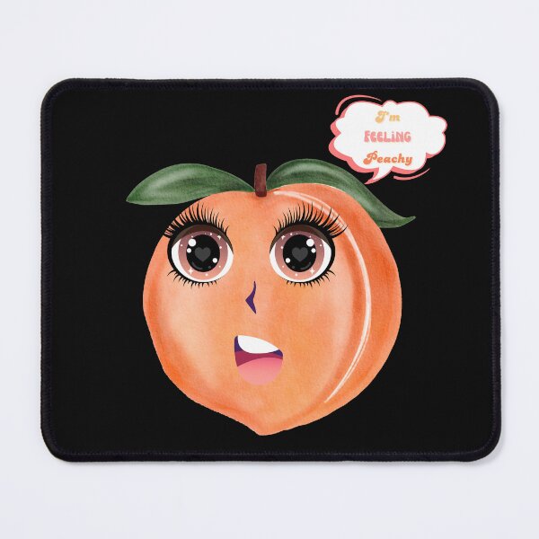 Item preview, Feeling Peachy Happy Anime Watercolor Fruit designed and sold by DizzyButterfly.