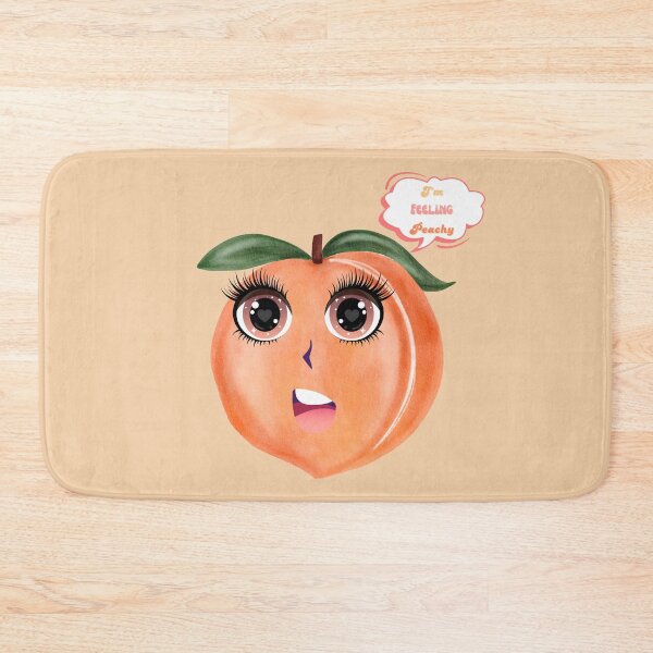 Item preview, Feeling Peachy Happy Anime Watercolor Fruit designed and sold by DizzyButterfly.