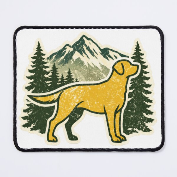 Item preview, Labrador Outline Evergreen – Retro Silhouette Badge | Lab Gift designed and sold by PawPrintCustom.