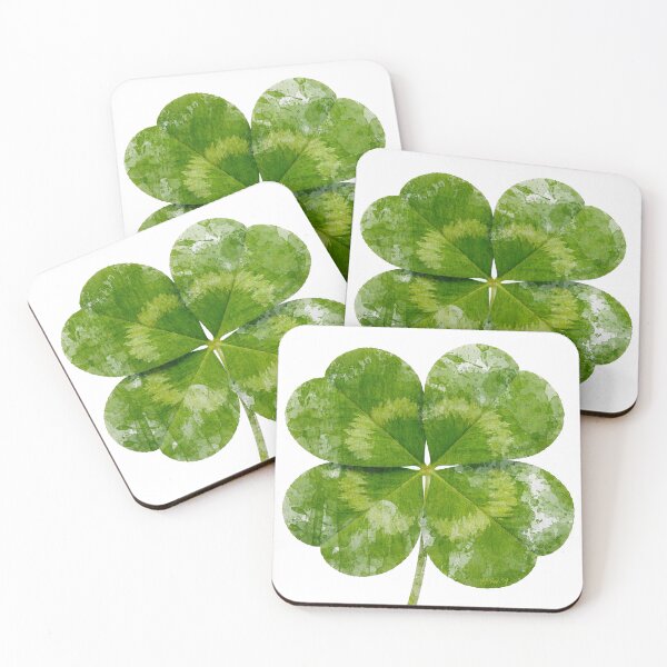 Item preview, Four Leaf Clover Shamrock Irish Watercolor Painting designed and sold by ArtNatureStore.