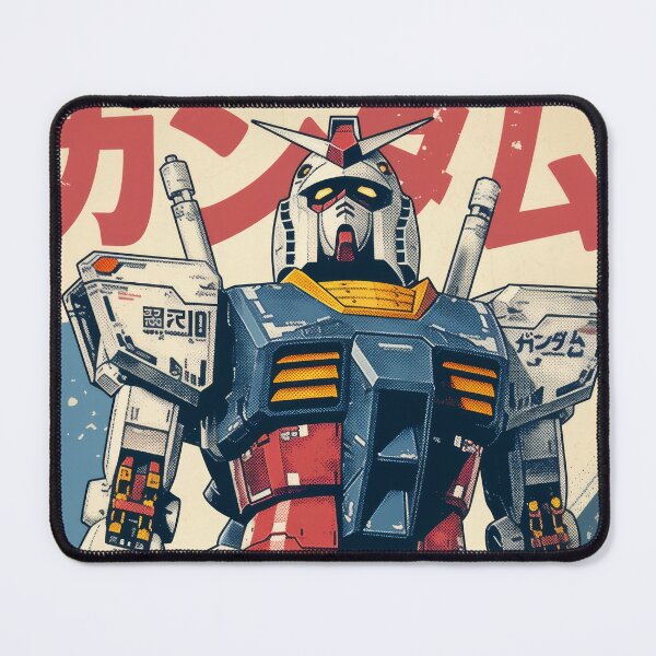 Item preview, RX-780-2 Gundam Retro Poster designed and sold by AnimeArsenalPrints.