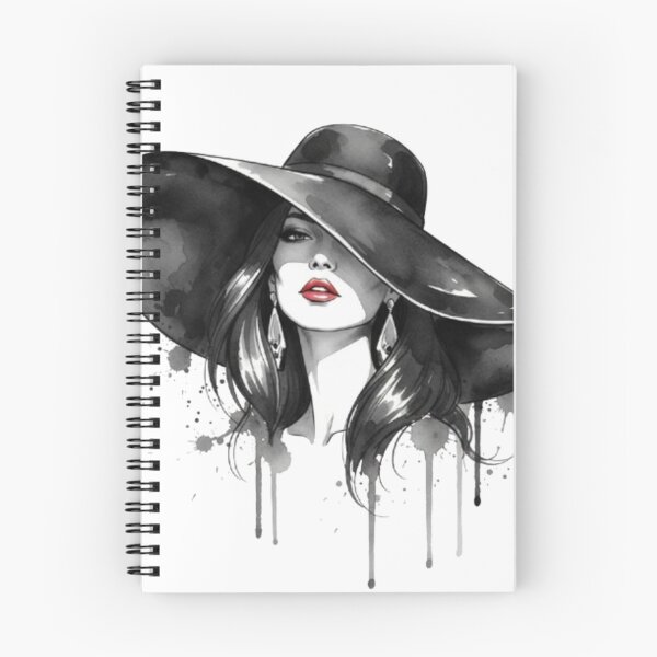 Item preview, Chic Hat Fashion Illustration - Elegant Woman in Red Hat Art designed and sold by Ditstyle.