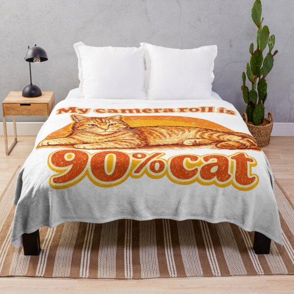 Item preview, My Camera Roll Is 90% Cat – Retro Vintage Cat Parent Meme designed and sold by Envision Designs.