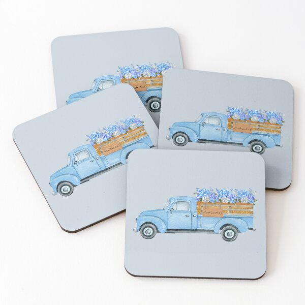 Item preview, Nantucket Hydrangeas Flower Truck designed and sold by Coastal Joy.