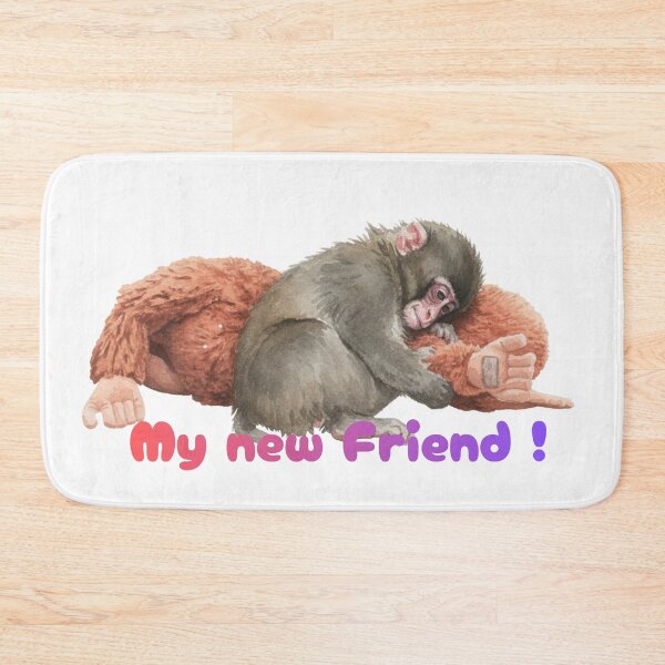 Item preview, Sweet Orphan Baby Monkey and Plush Toy Best Friend designed and sold by DragonPrint.