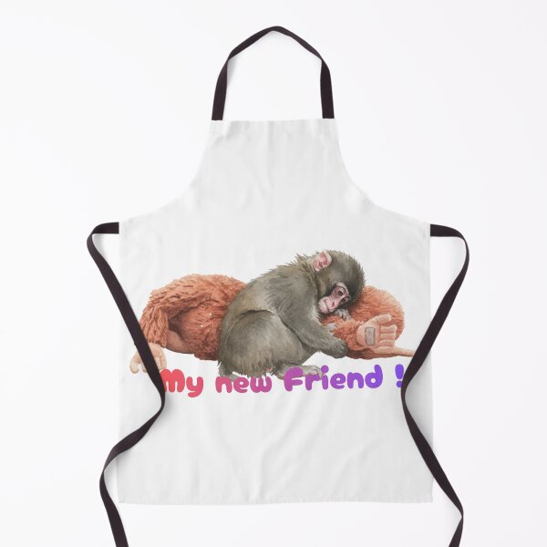 Item preview, Sweet Orphan Baby Monkey and Plush Toy Best Friend designed and sold by DragonPrint.