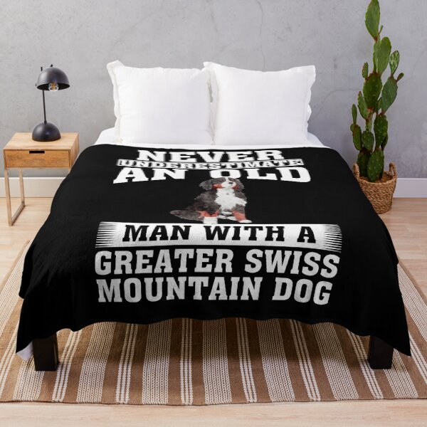 Item preview, Never Underestimate an Old Man with Greater Swiss Mountain Dog designed and sold by CosmoKitsch.