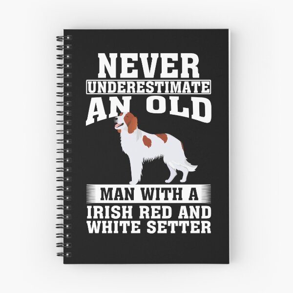 Item preview, Never Underestimate an Old Man with Irish Red and White Setter designed and sold by CosmoKitsch.