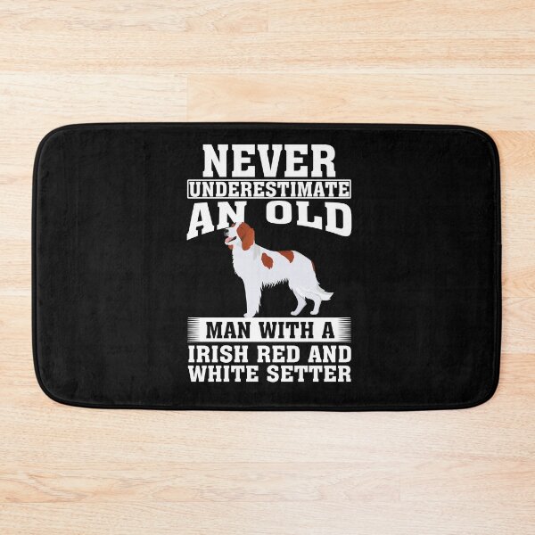 Item preview, Never Underestimate an Old Man with Irish Red and White Setter designed and sold by CosmoKitsch.