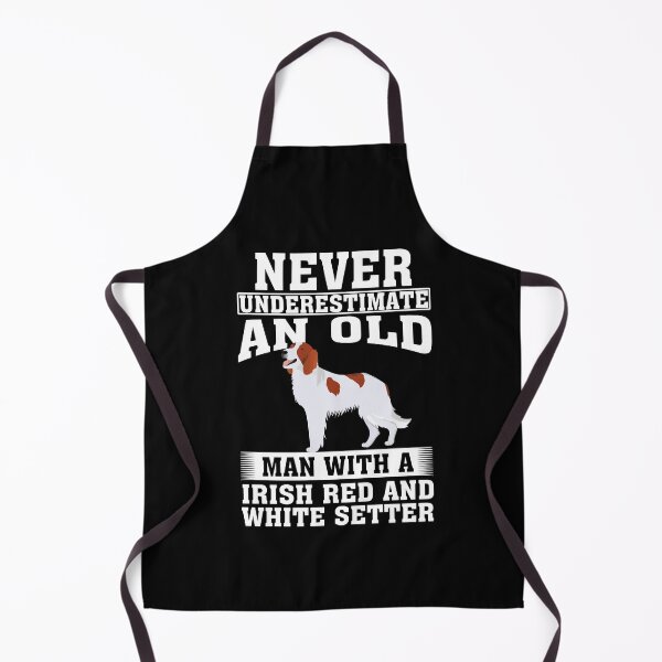 Item preview, Never Underestimate an Old Man with Irish Red and White Setter designed and sold by CosmoKitsch.