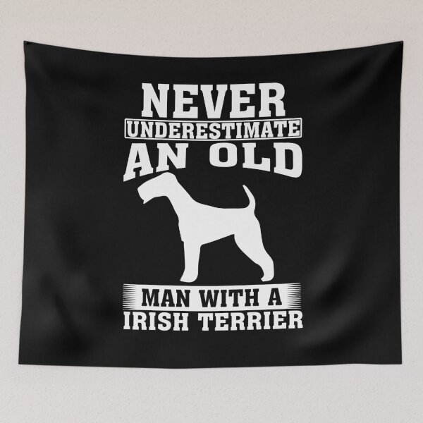 Item preview, Never Underestimate an Old Man with Irish Terrier designed and sold by CosmoKitsch.
