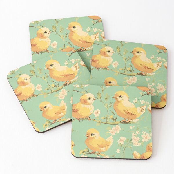 Item preview, Vintage Chicks Mint Green White Floral designed and sold by TheBohemianLark.