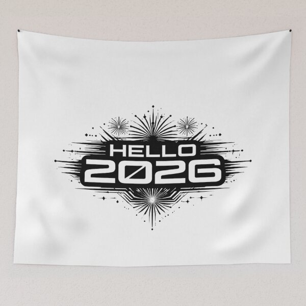 Item preview, Hello 2026 New Year T-Shirt | Future Celebration Streetwear Design designed and sold by Combat Skies.