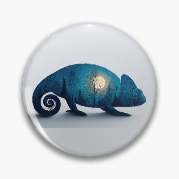 Item preview, Chameleon with a night scene inside designed and sold by anytka.