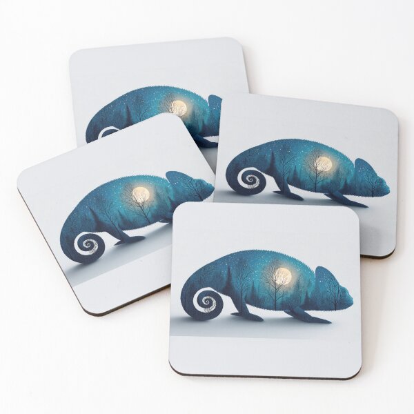 Item preview, Chameleon with a night scene inside designed and sold by anytka.