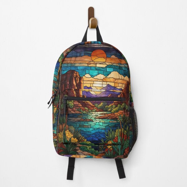 Item preview, Southwestern landscape Sedona stain glass art designed and sold by hollycooper.