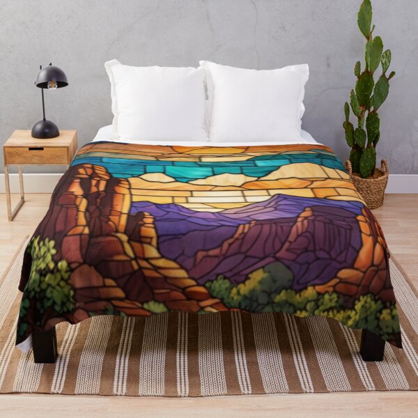 Item preview, Southwestern landscape Sedona stain glass art  designed and sold by hollycooper.