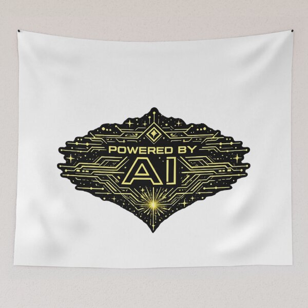 Item preview, Powered By AI T-Shirt | Futuristic Technology Streetwear Design designed and sold by Combat Skies.