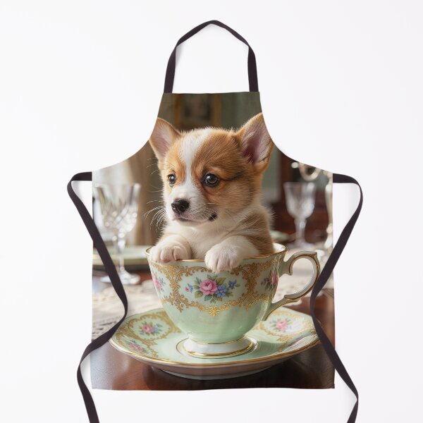 Item preview, Corgi Puppy in a Tea Cup designed and sold by Tridentulus.
