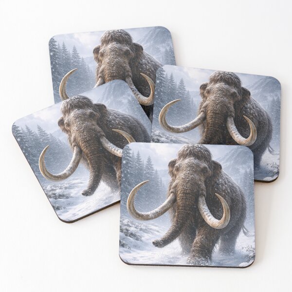 Item preview, Woolly mammoth advancing through the snow designed and sold by JuViRo.