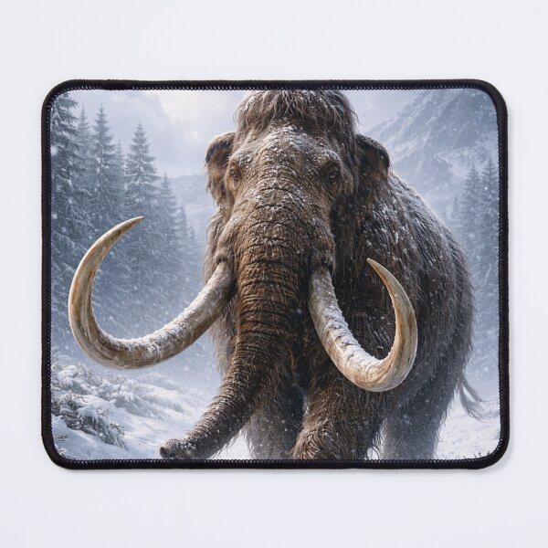 Item preview, Woolly mammoth advancing through the snow designed and sold by JuViRo.