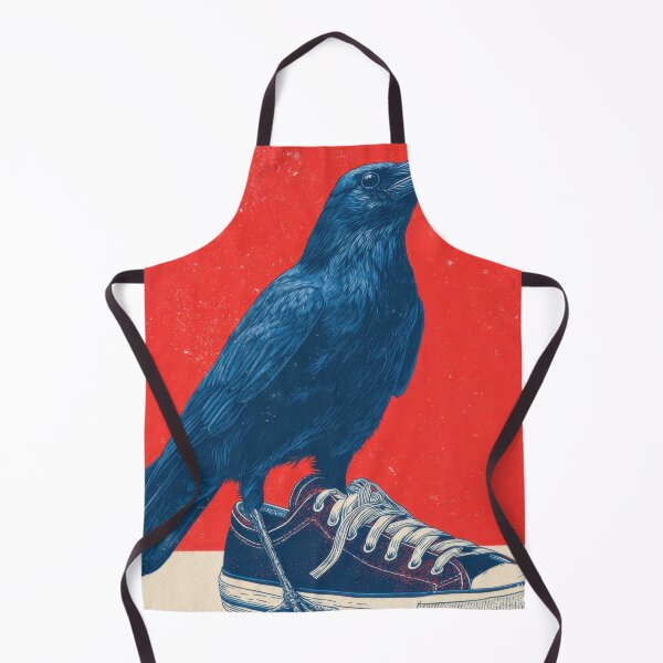 Item preview, Crow standing on shoe in red scene designed and sold by anytka.