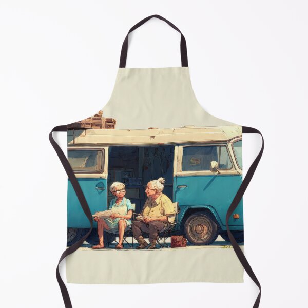 Item preview, Elderly couple relaxes by their van designed and sold by anytka.