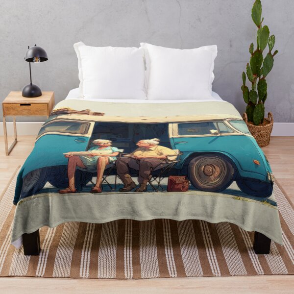 Item preview, Elderly couple relaxes by their van designed and sold by anytka.