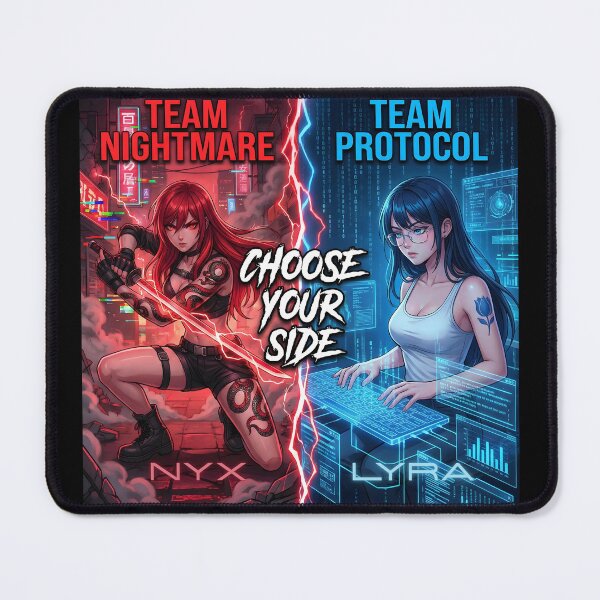 Item preview, Nyx vs Lyra: Cyberpunk Anime Crossover designed and sold by Ahmed-G-Designs.
