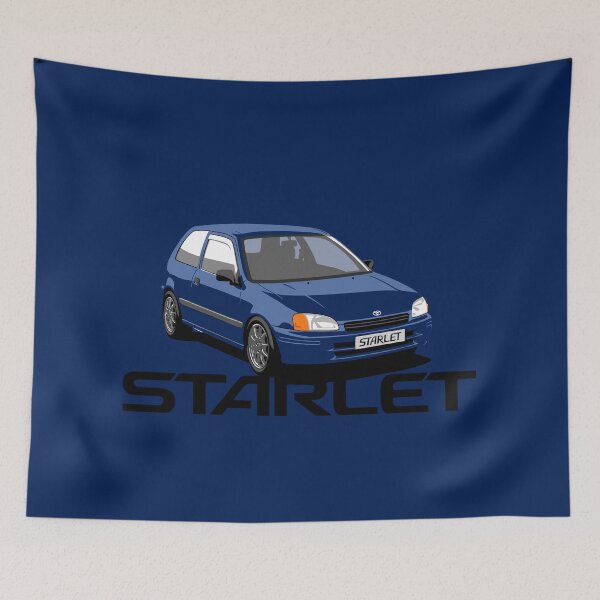 Item preview, EP91 Toyota Starlet Poster Design 2 (Blue) designed and sold by Celica_4_eyes.