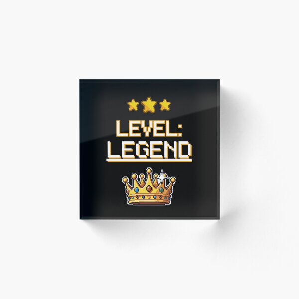 Artikelvorschau, Level-Legende – Lustige Retro-Gamer-Geburtstags-Pixel-Art-Krone entworfen und verkauft von JB-designstudio.