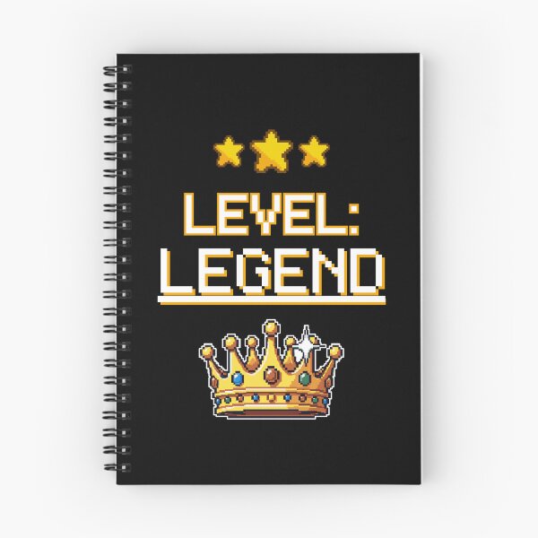 Aperçu de l'œuvre Level Legend - Couronne pixel art amusante pour anniversaire de joueur rétro créée et vendue par JB-designstudio.