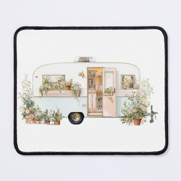 Item preview, Flowered vintage caravan designed and sold by anytka.