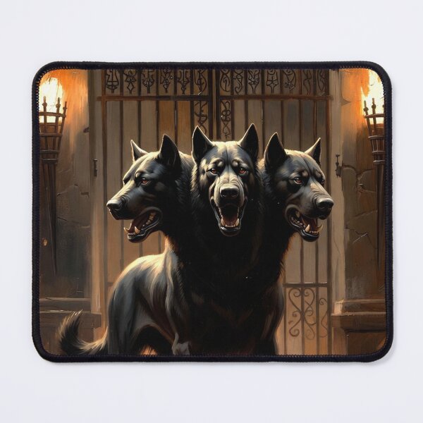 Item preview, Cerberus at the Iron Gates – Gothic Dark Fantasy Art designed and sold by semenol.